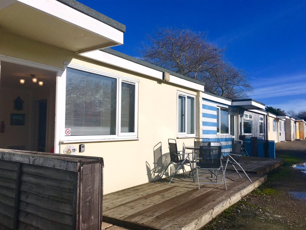 Outside space holiday chalet Sandown The Wight Holiday Company